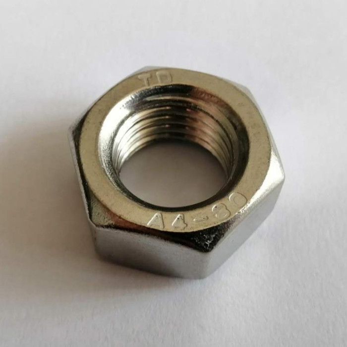 Гайка шестигранная нержавеющая DIN 934 М33 А4-50