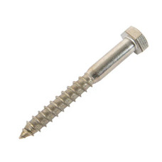 Шуруп для дерева нержавіючий з шестигранною головкою DIN 571 М6x80 А4