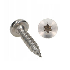 Саморез по металлу нержавеющий с полукруглой головкой  DIN 7981+TORX М5.5х50 А2