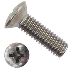 Винт нержавеющий с полупотайной головкой и крестообразным шлицем DIN 966 М4x45 А2 TX20