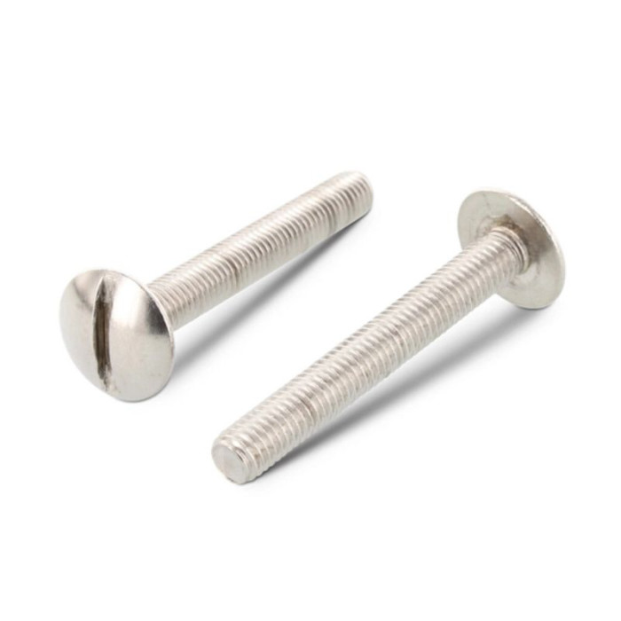 Винт нержавеющий с полукруглой головкой и прямым шлицем DIN 9330 М6x35 А2